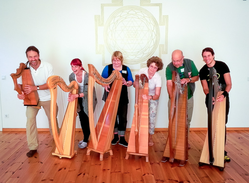 Workshop Harfe - Zauberhafte Klänge von Anfang an Gut Alte Heide 2016 (© Acoustic Music School)